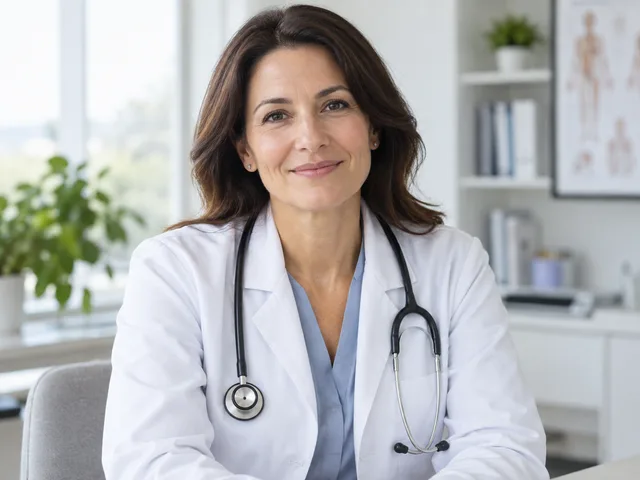 Medico in uno studio luminoso